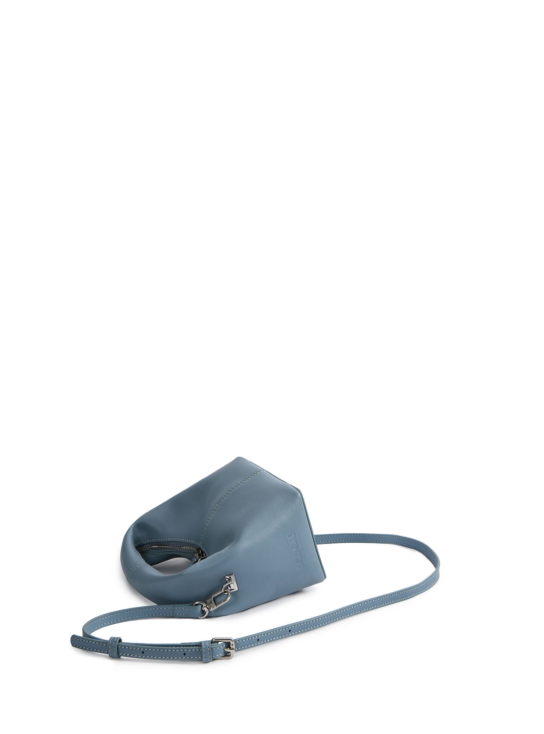 Rebecca Small Cutie Leather Bag, Blue Bob Oré