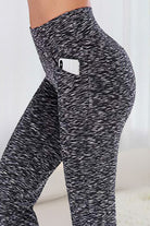 Pocketed High Waist Active Pants Trendsi