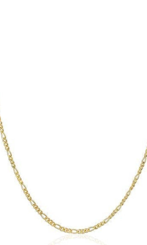 18k Gold Plated 2.5mm Figaro Chain 16" 18" 20" Bougiest Babe