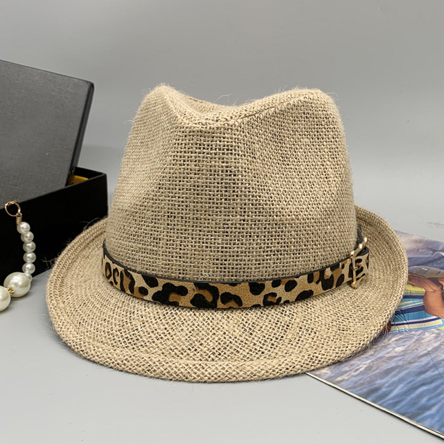 Short Brim Jute Cloth Hat Trendsi