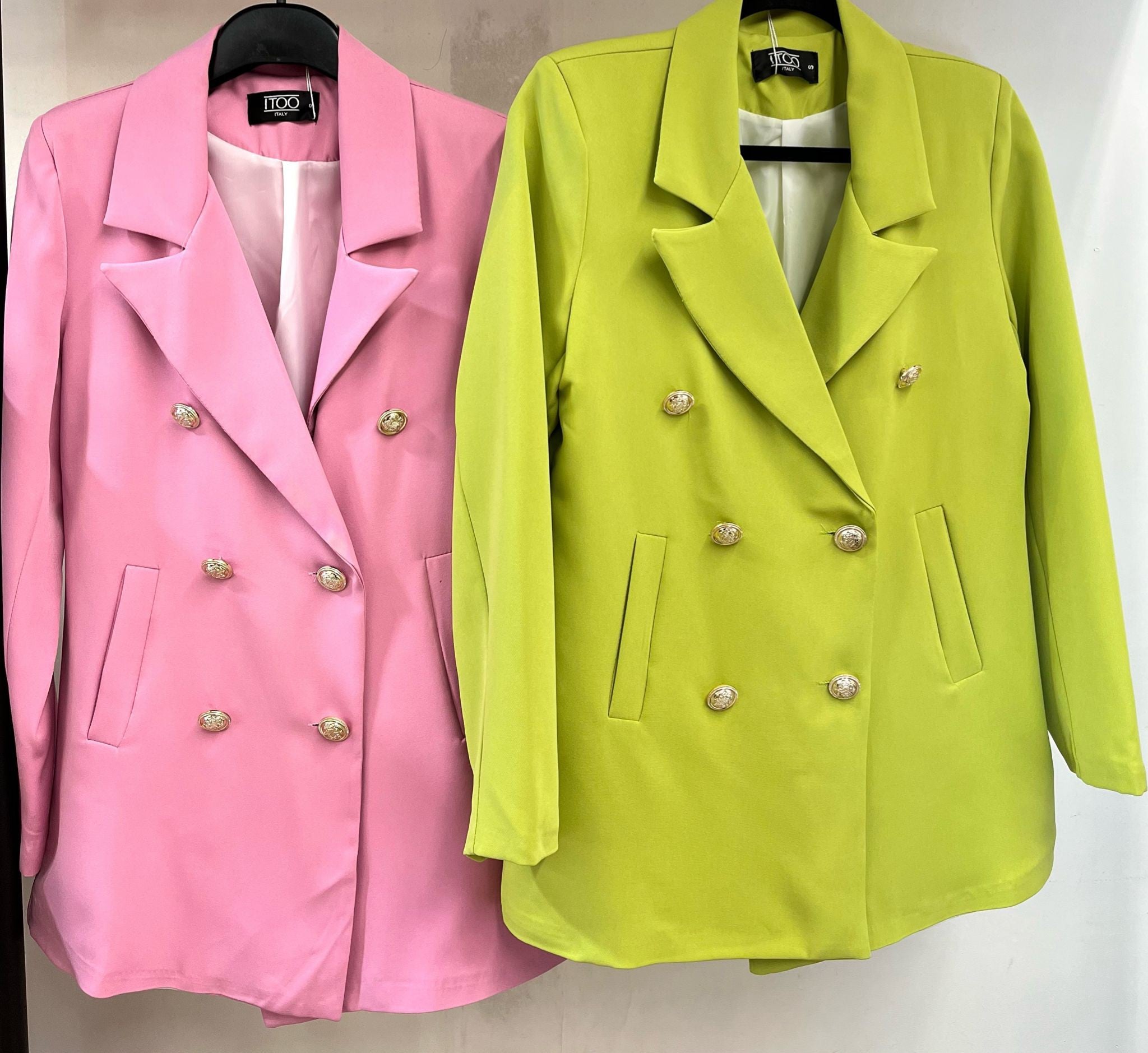 Genevieve Spring Double Breasted Blazer in Pink Penderié, Inc.