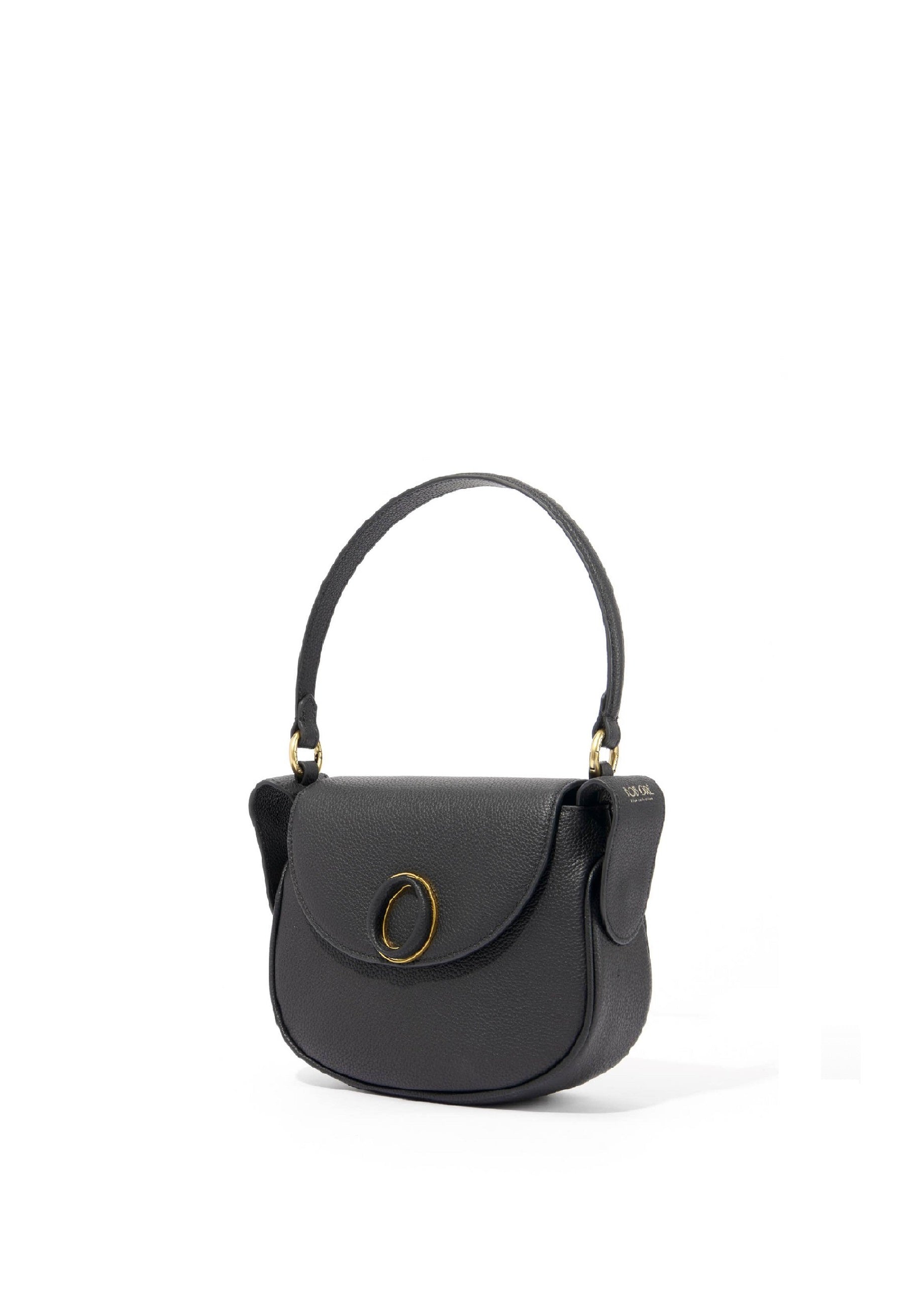 Minako Leather Bag, Black Bob Oré