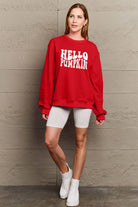 Simply Love Full Size HELLO PUMPKIN Graphic Sweatshirt Trendsi