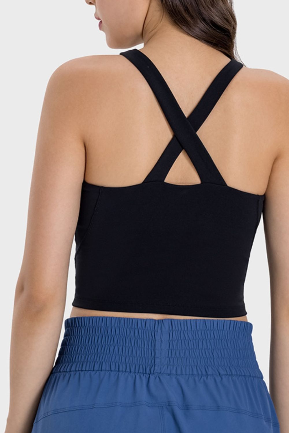 Crisscross Grecian Neck Active Cami Trendsi