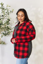 Heimish Full Size Plaid Button Down Shacket Trendsi