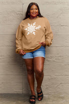 Simply Love Full Size Snowflake Graphic Sweatshirt Trendsi