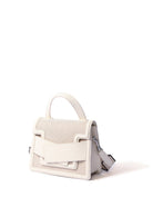 Evelyn Bag in Canvas and Genuine Leather, White Bob Oré