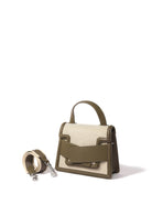 Evelyn Bag in Canvas and Genuine Leather, Gray Bob Oré