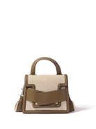 Evelyn Bag in Canvas and Genuine Leather, Gray Bob Oré