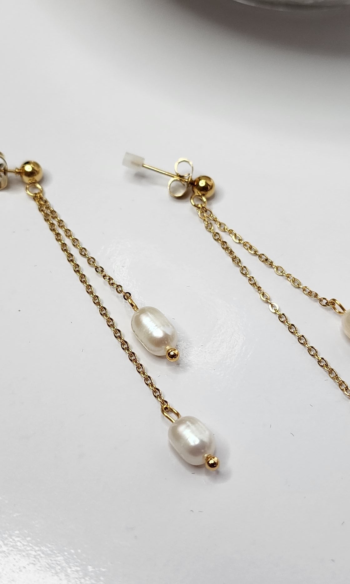 Freshwater Pearls on Dangle Earrings Bougiest Babe
