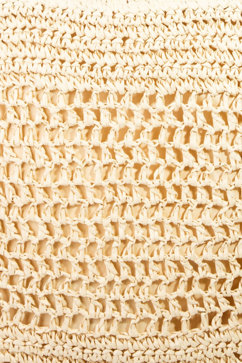 Fame Straw-Paper Crochet Tote Bag Trendsi