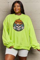 Simply Love Full Size Skull Graphic Sweatshirt Trendsi