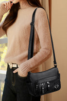 PU Leather Adjustable Strap Shoulder Bag Trendsi