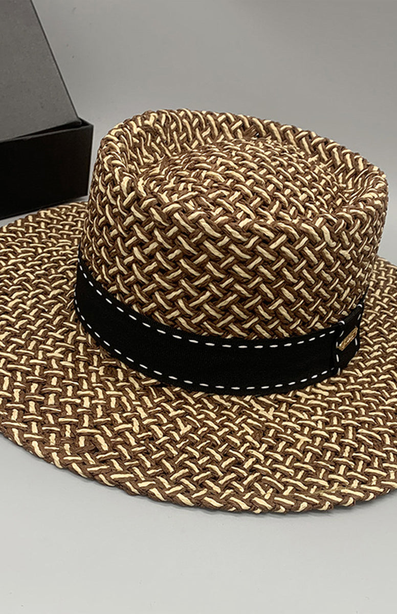 Adjustable Paper Braided Hat Trendsi