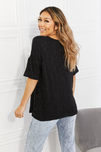 BOMBOM At The Fair Animal Textured Top in Black BOMBOM