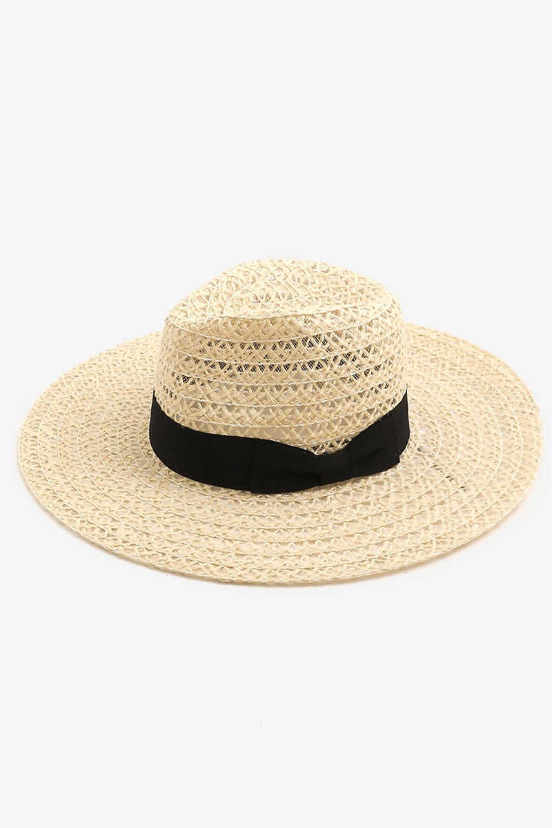 Fame Wide Brim Straw Weave Sun Hat Trendsi