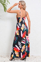 Printed Surplice Maxi Cami Dress Trendsi