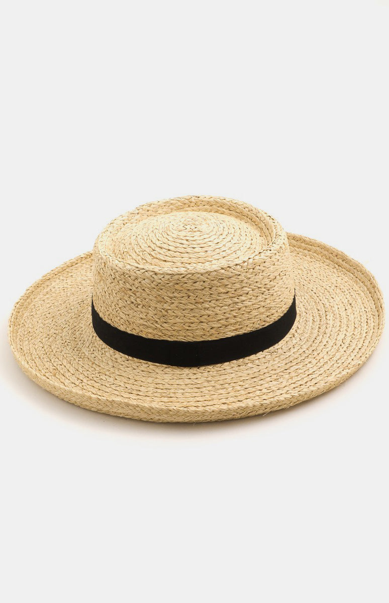 Fame Wide Brim Straw Weave Hat Trendsi