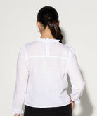 CLEMENCE pintucked Blouse with ruffles GILD