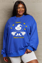 Simply Love Full Size HAPPY HALLOWEEN Graphic Sweatshirt Trendsi