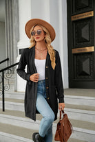Button Down Longline Cardigan with Pockets Trendsi