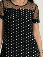 Polka Dot Short Sleeve Mini Dress Trendsi