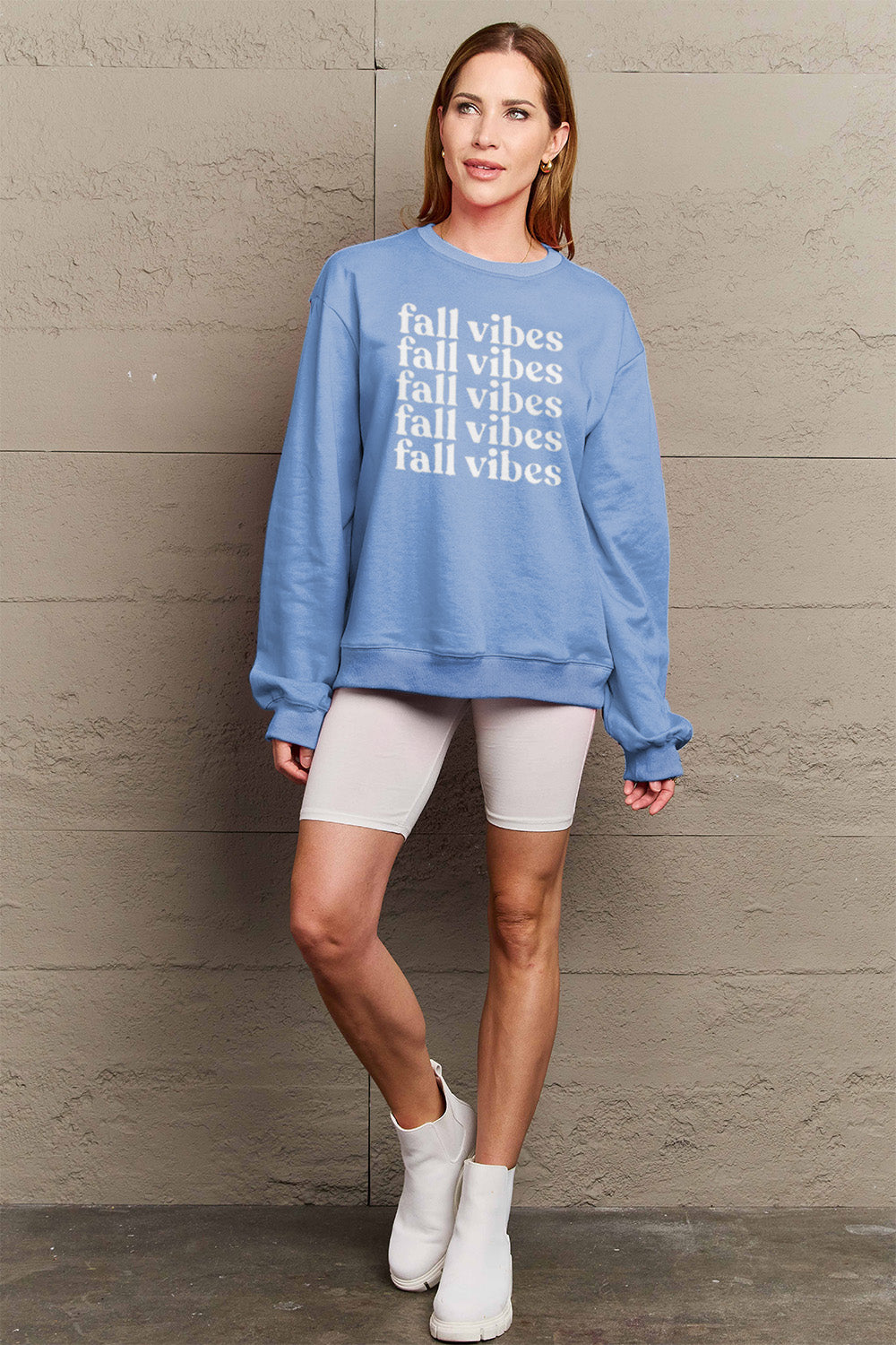 Simply Love Full Size FALL VIBES Graphic Sweatshirt Trendsi