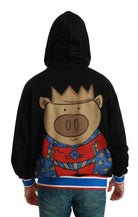 Dolce & Gabbana Black Sweater Pig of the Year Hooded GENUINE AUTHENTIC BRAND LLC