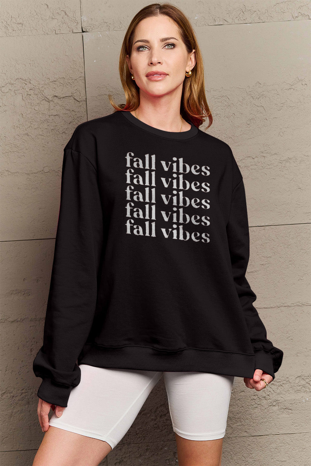 Simply Love Full Size FALL VIBES Graphic Sweatshirt Trendsi