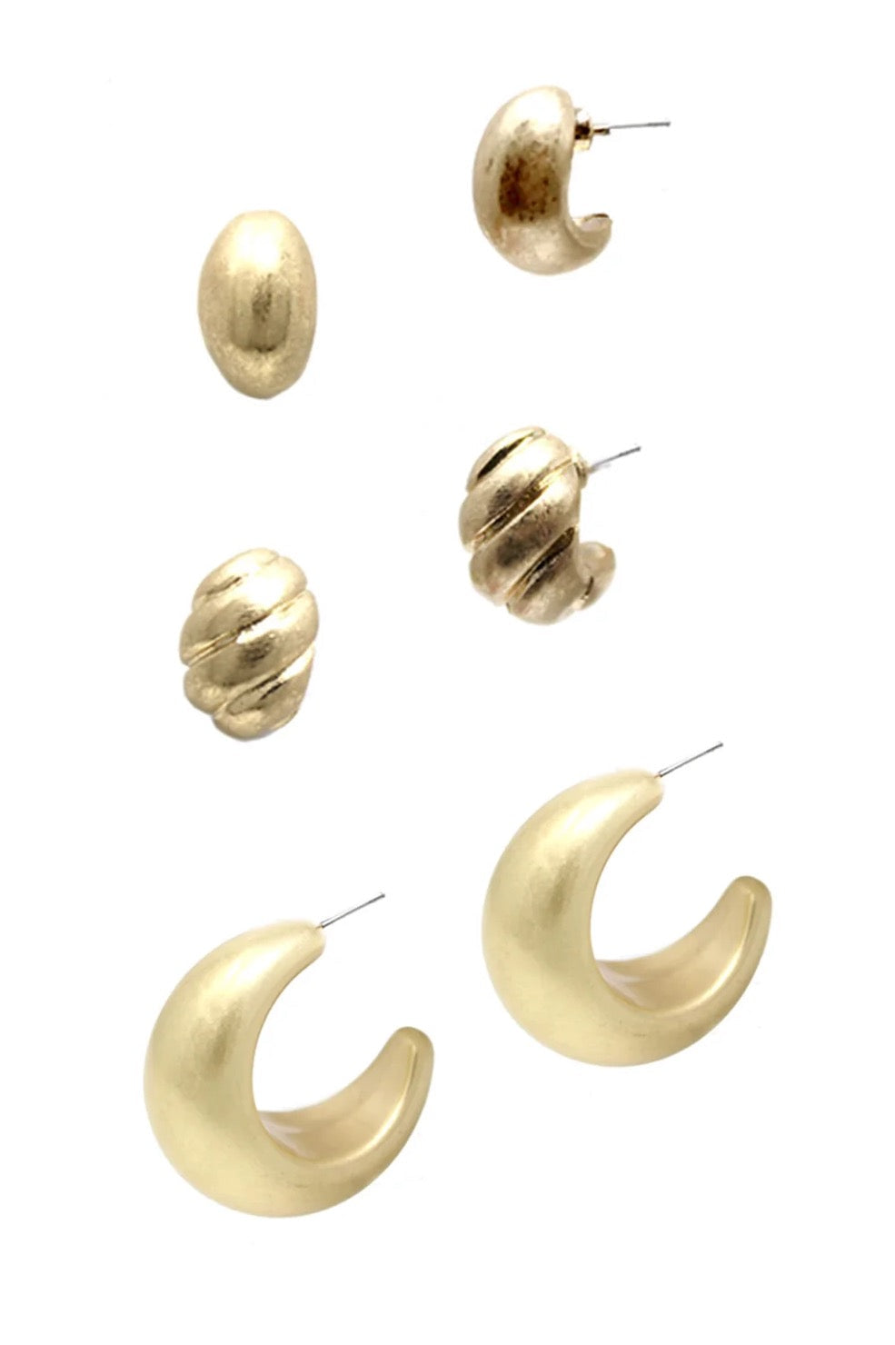 Set Of 3, Perfect Mix Hoop Earrings Ellisonyoung.com