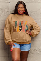 Simply Love Full Size Letter Graphic Long Sleeve Sweatshirt Trendsi