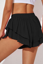 Layered Mid-Rise Waist Active Skirt Trendsi