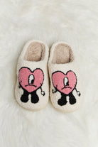 Melody Love Heart Print Plush Slippers Trendsi