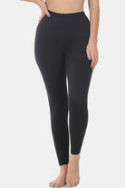 Zenana Premium Microfiber High Waist Leggings Trendsi