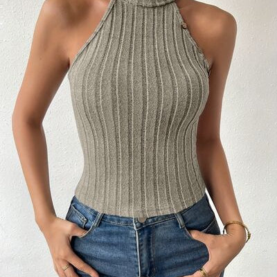 Grecian Neck Sweater Vest Trendsi