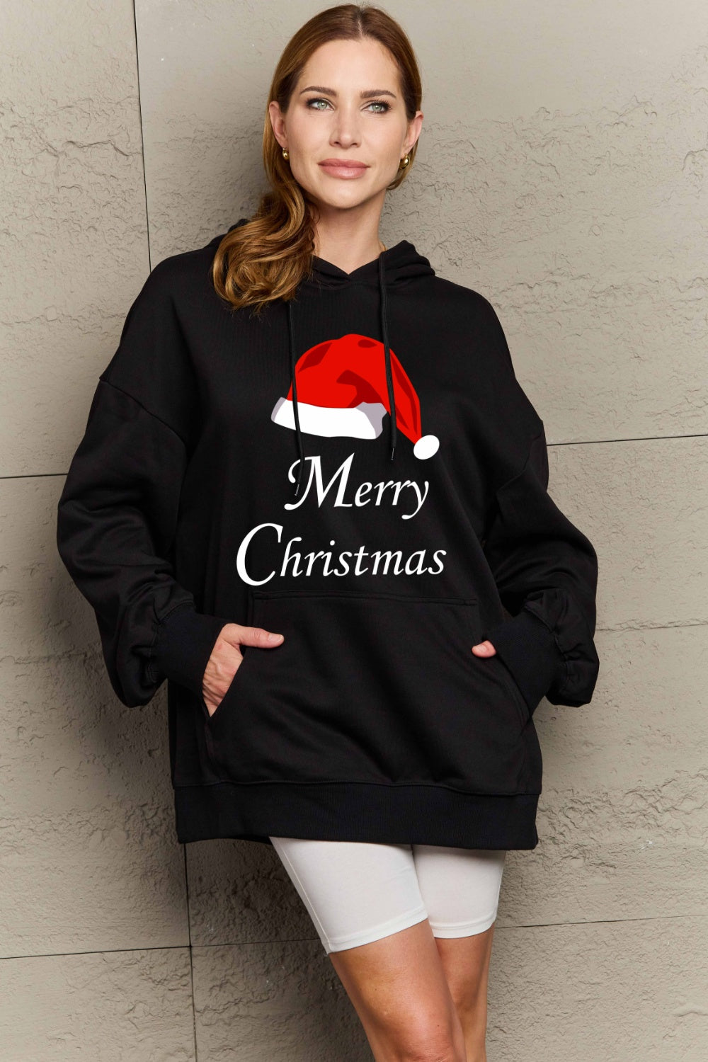 Simply Love Full Size MERRY CHRISTMAS Graphic Hoodie Trendsi