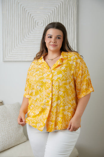 Clementine Floral Button Up Blouse Ave Shops