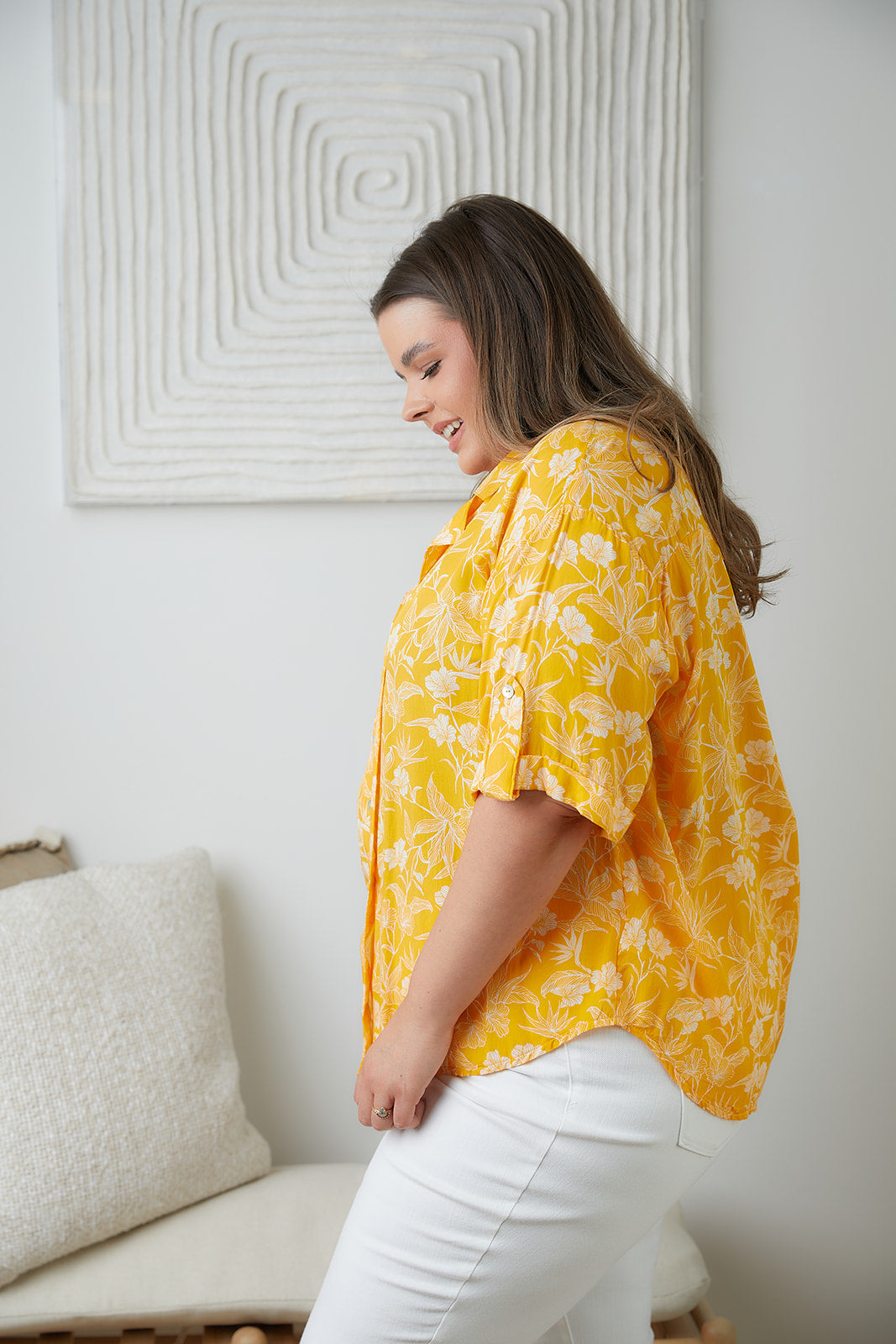 Clementine Floral Button Up Blouse Ave Shops