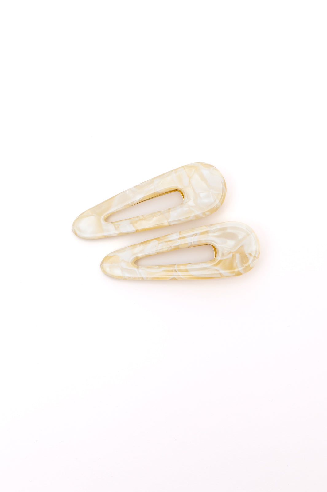 2 Pack Teardrop Hair Clip in Gold Shell Ave Shops