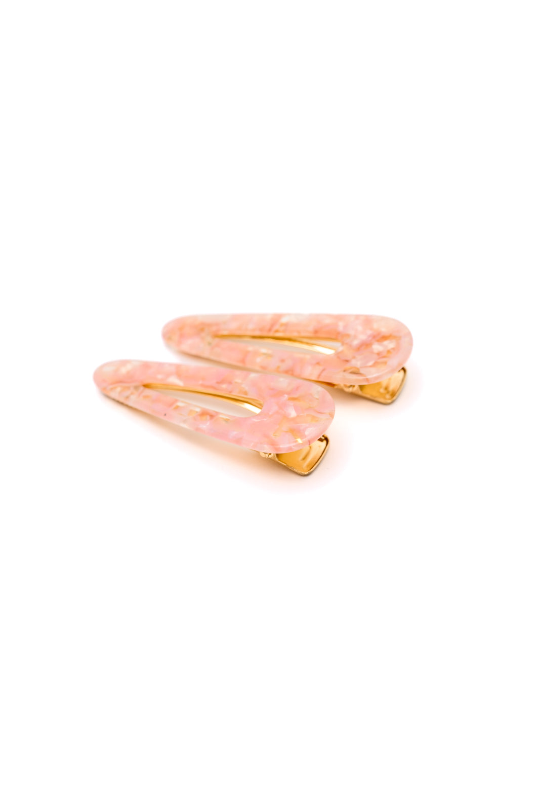 2 Pack Teardrop Hair Clip in Pink Shell Ave Shops