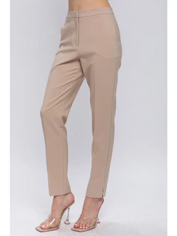 Woven Solid Formal Ankle Pants Trousers (Comes in 2 Colors) Penderié, Inc.