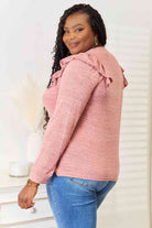 Double Take Ruffle Shoulder Long Sleeve T-Shirt Double Take