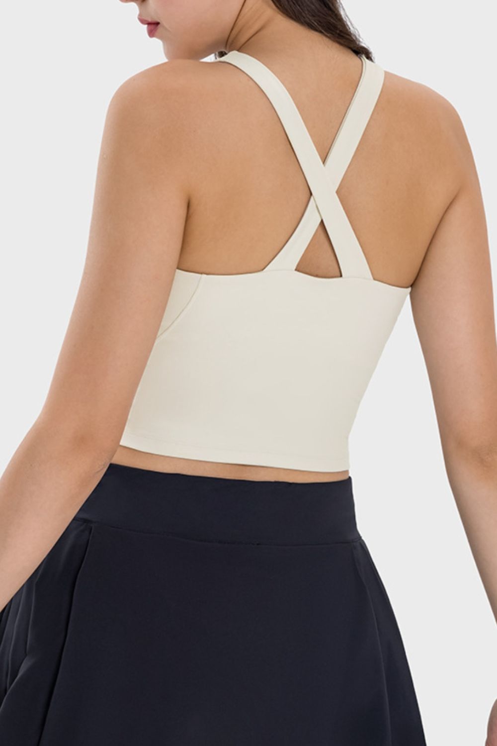 Crisscross Grecian Neck Active Cami Trendsi