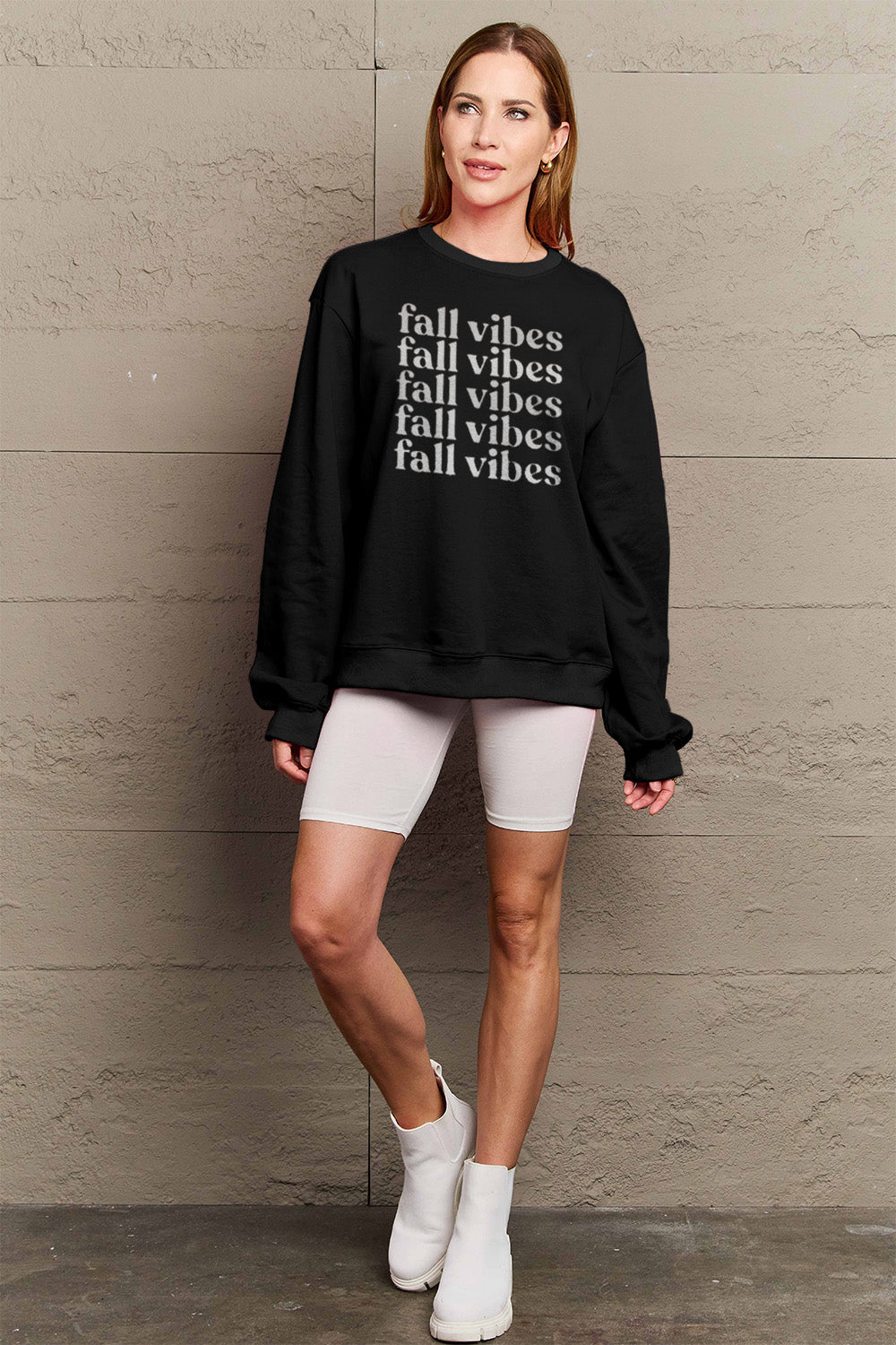 Simply Love Full Size FALL VIBES Graphic Sweatshirt Trendsi