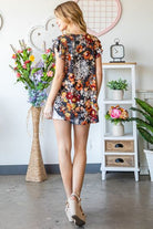 Heimish Full Size Ruffled Floral Round Neck Cap Sleeve Blouse Trendsi