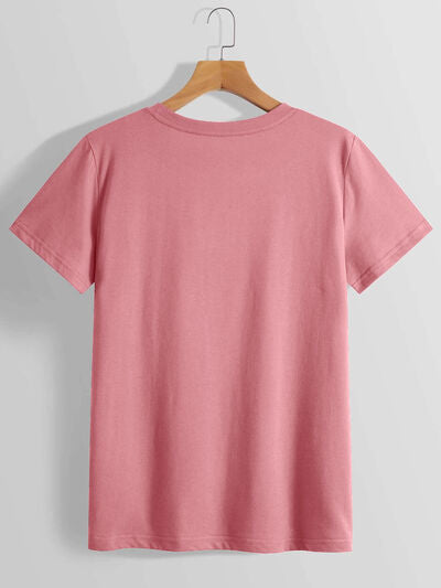 Graphic Round Neck Short Sleeve T-Shirt Trendsi