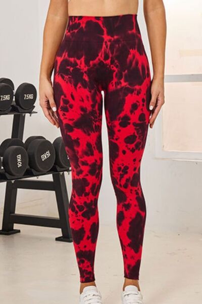 Tie-Dye High Waist Active Leggings Trendsi