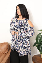 Sew In Love  Full Size Long Sleeve Flower Print Blouse Trendsi