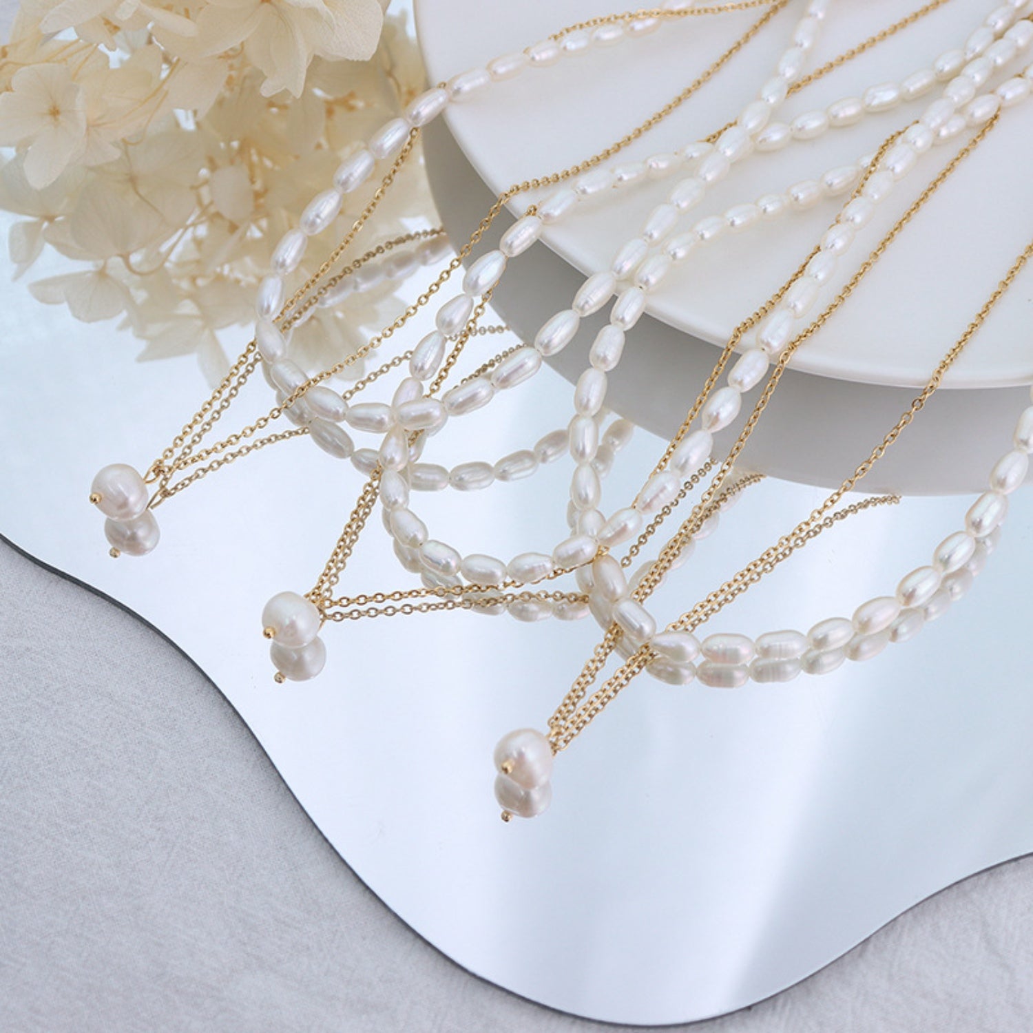 Double-Layered Freshwater Pearl Necklace Trendsi