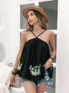 Printed Grecian Neck Cami Trendsi